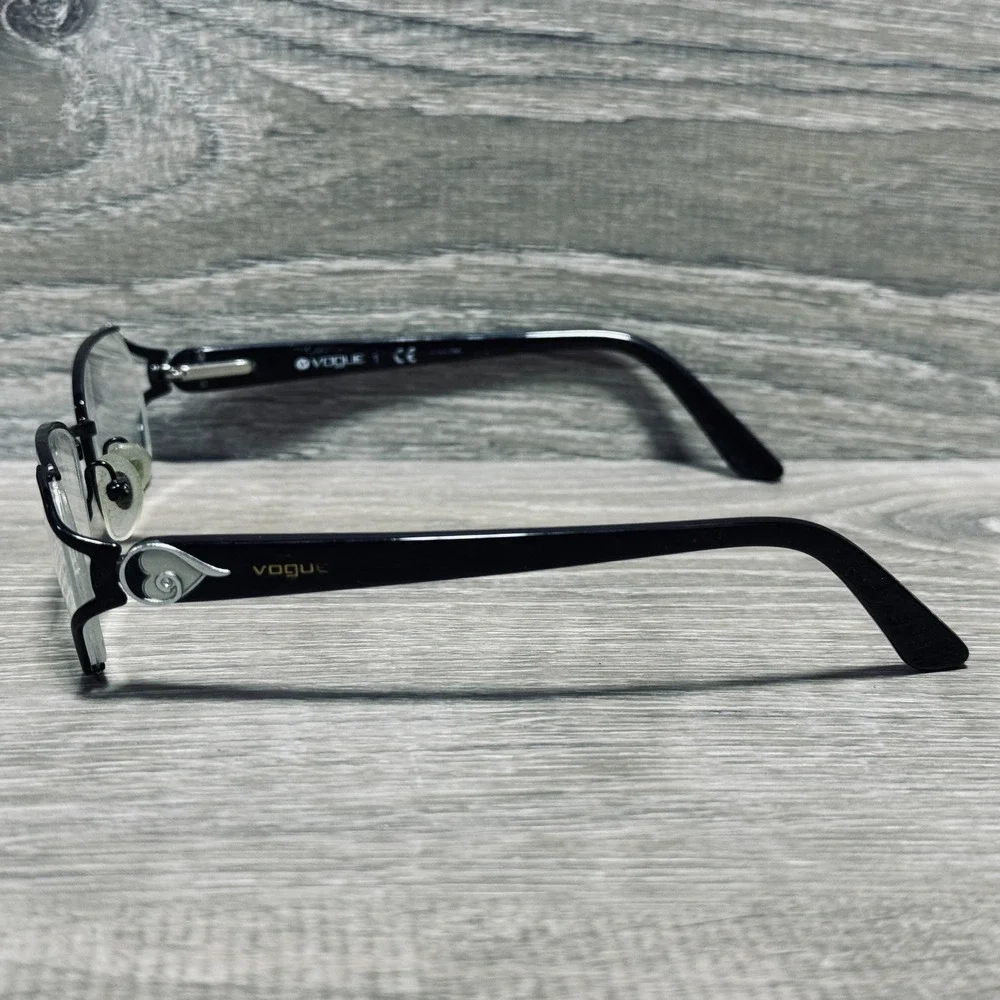 Vogue VO 3798-B‎ Eyeglass Frames Womens 53-17-135 Black Rectangle Frames Only